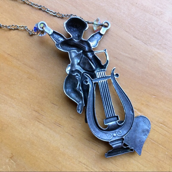 Vintage Pididdly Links Cupid Art Nouveau necklace - Picture 13 of 13